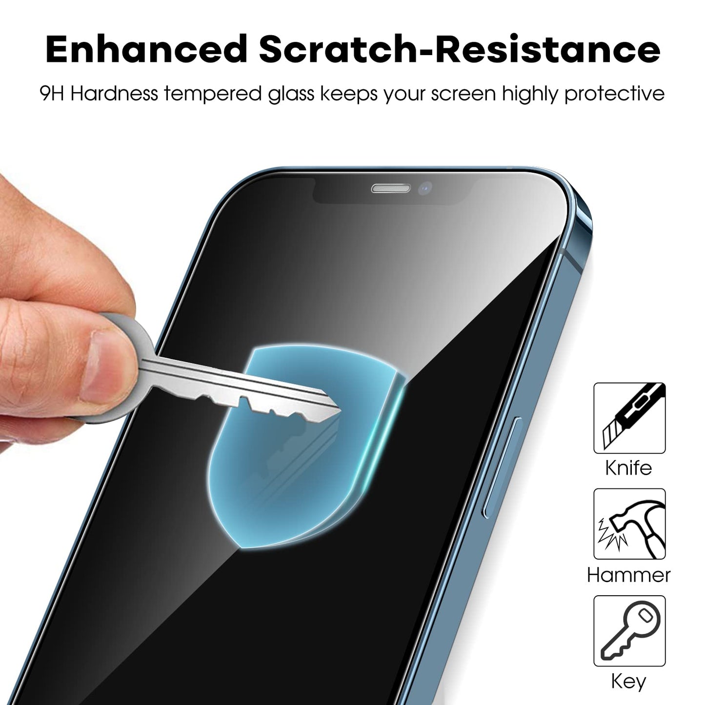JETech Full Coverage Screen Protector for iPhone 16e 2025, iPhone 13/13 Pro 6.1-Inch, Tempered Glass Film with Easy Installation Tool, Case-Friendly, HD Clear, 3-Pack