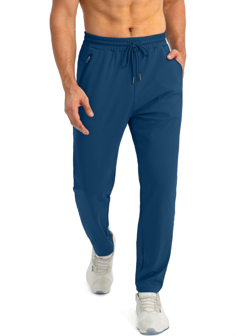 G Gradual Men's Sweatpants with Zipper Pockets Tapered Joggers for Men Athletic Pants for Workout, Jogging, Running (Dark Blue, XX-Large)