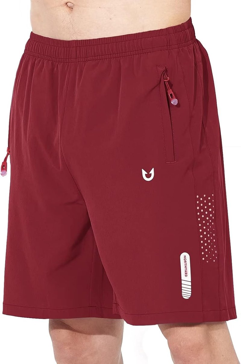 Men's Athletic Running Shorts - Quick Dry Lightweight Gym Workout | 7"/9"/5" with 3 Zipper Pockets