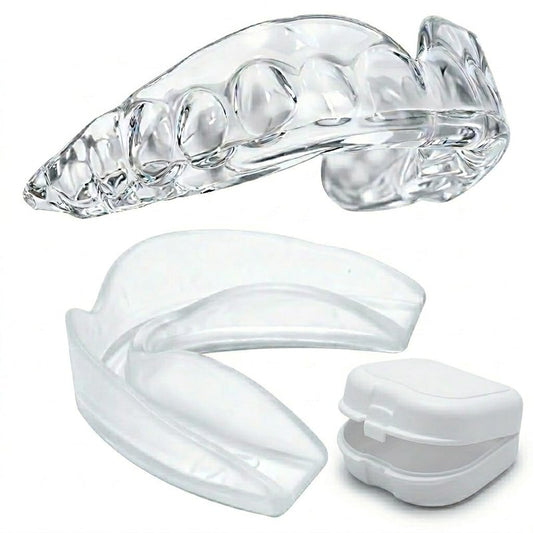 Professional Sport Mouth Guards- 2 Pack - No BPA - Safe Clear Color - No Color Additive - Athletic Teeth Mouth Guards - Fit Any Mouth Size - Custom Fit - Free Carrying case Included