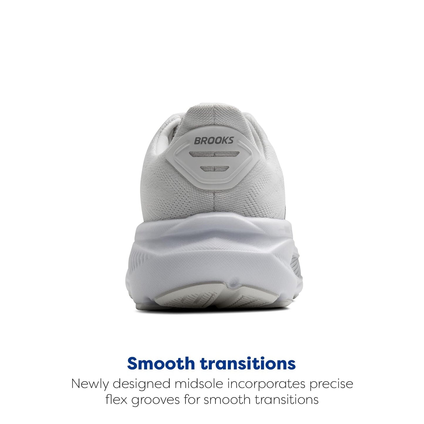 Brooks Women’s Ghost 17 Neutral Running Shoe - White/White/Grey - 6 Medium