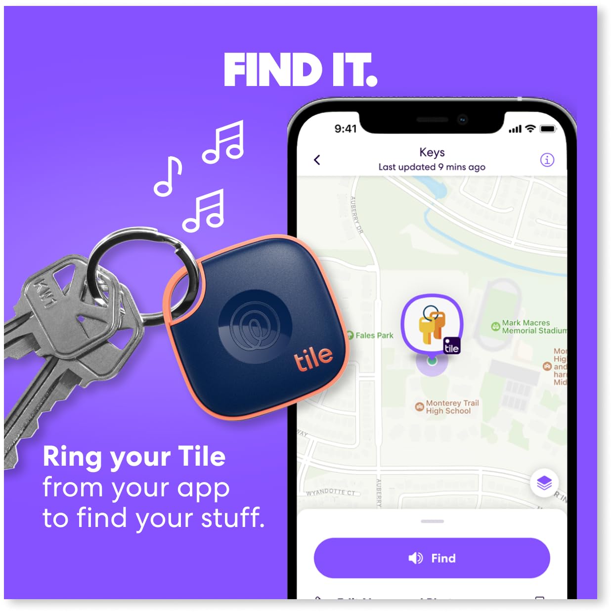 Tile by Life360 Mate - Bluetooth Tracker, Keys Finder and Item Locator for Keys, Bags and More. Phone Finder, Both iOS and Android Compatible, Pack of 1 (White)