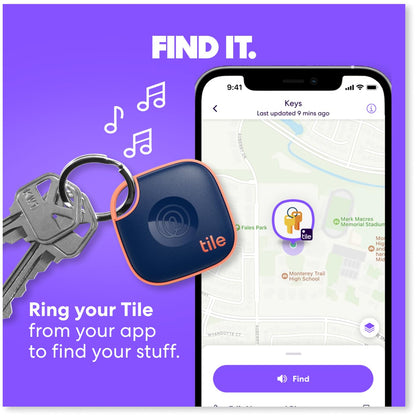 Tile by Life360 Mate - Bluetooth Tracker, Keys Finder and Item Locator for Keys, Bags and More. Phone Finder, Both iOS and Android Compatible, Pack of 1 (White)