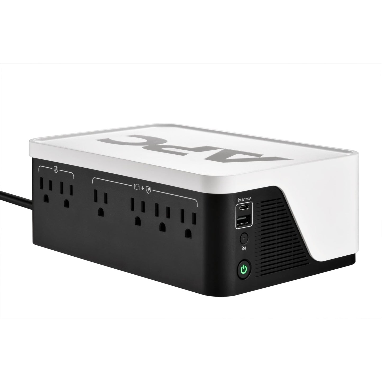 APC UPS Battery Backup & Surge Protector, 500VA UPS with 4 Backup Battery Outlets, Type C USB Charging, BE500G3 Back-UPS