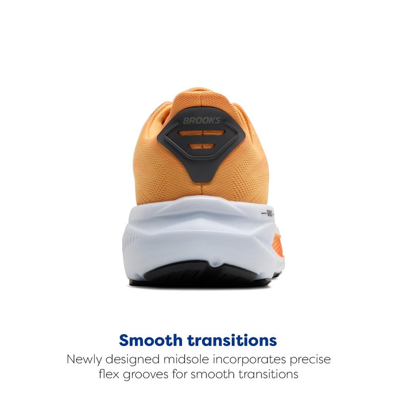 Brooks Men’s Ghost 17 Neutral Running Shoe - Blazing Orange/Yellow/Ebony - 10 Medium