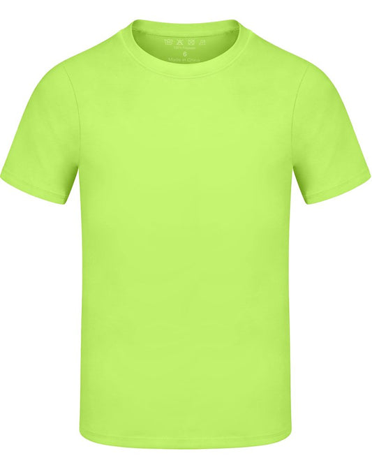 Boys' UPF 50+ Swim Shirt, Kids Short Sleeve Rash Guard, Toddler to Youth UV Sun Protection Athletic Sports Neon T Shirt Undershirt