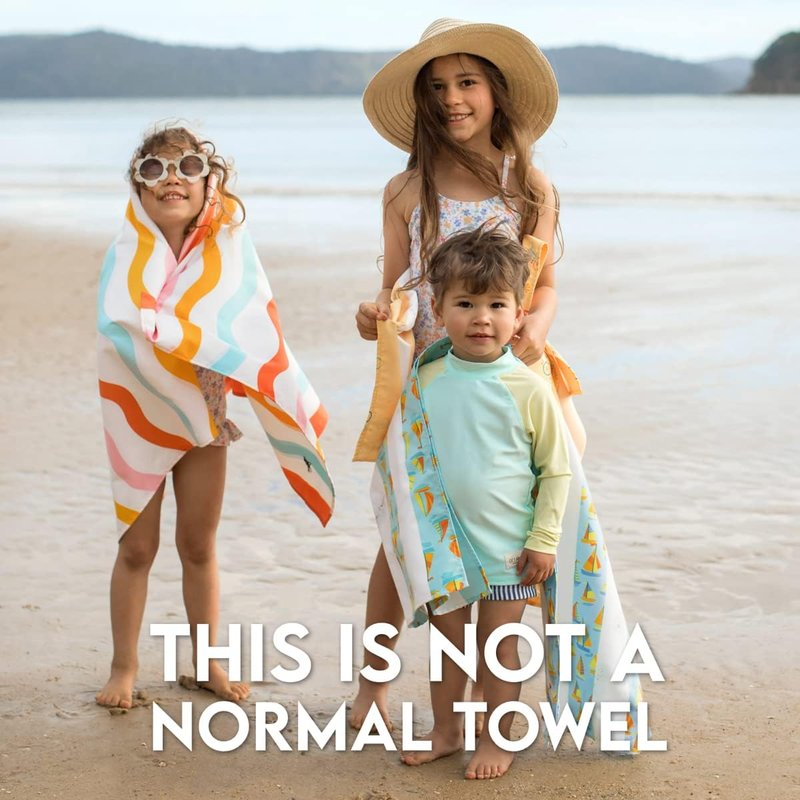 Beach Towel - Quick Dry, Sand-Free, Compact & Lightweight | 100% Recycled, Large (160x90cm)