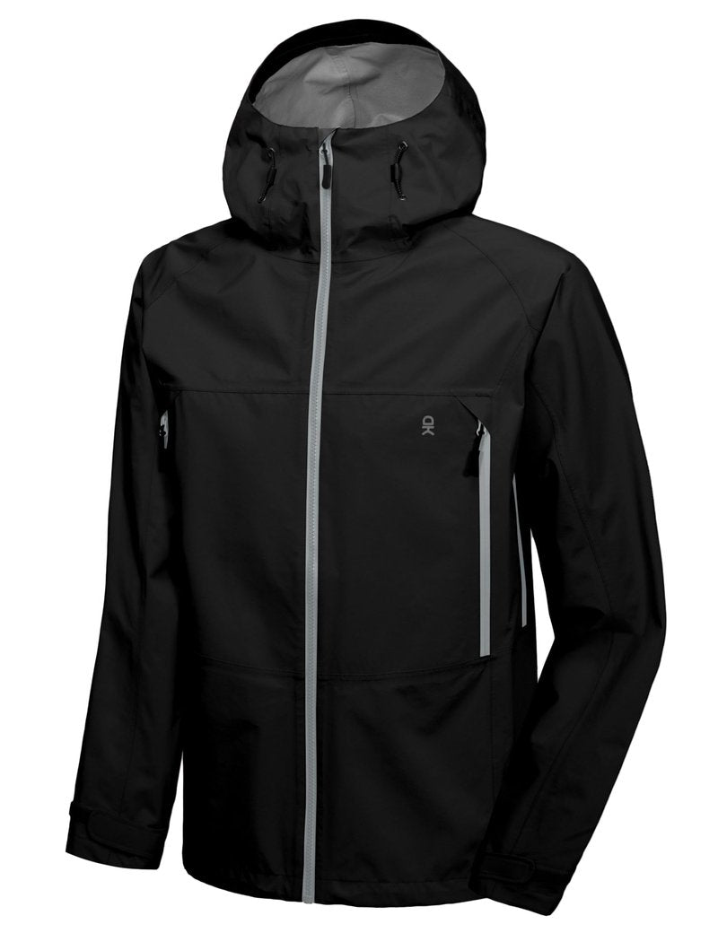 Little Donkey Andy Men's Waterproof Outdoor Hard Shell Breathable Jacket Travelling Sports Coat Black S
