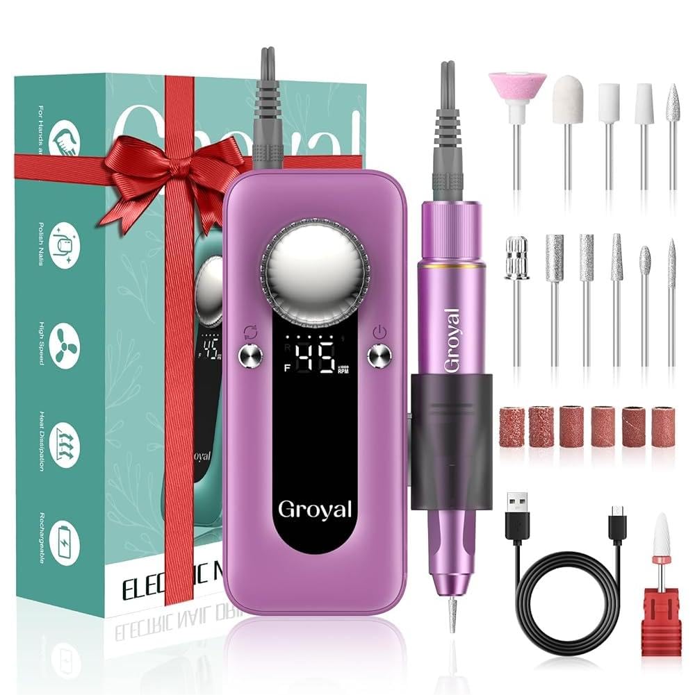 Electric Nail Drill Professional, 45000RPM Cordless Electric Nail File for Acrylic Gel Nails, Professional Nail Drill Manicure Pedicure Polishing Shape Tools for Home Salon