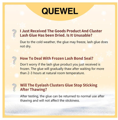 Individual-Lashes 144 Cluster-Lashes QUEWEL DIY Eyelash-Extensions-Kit, Clusters Eyelash Applicator, Cluster Lashes Bond and Seal Super Hold, Clusters Lash Glue Remover Easy to Remove(QU-RR-DH-01)
