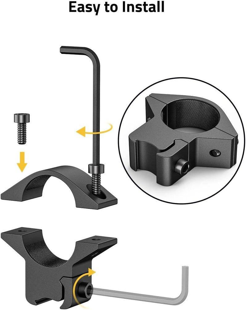 CVLIFE 1 Inch Scope Rings - Durable Scope Mount for Dovetail & Picatinny Rails | 2-Pack