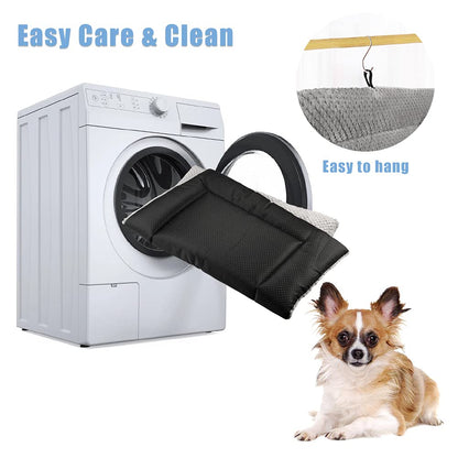 Onarway Dog Bed Mat Medium: Washable Fluffy Dog Bed Cushion for Cats Puppies - M 76x54cm Sherpa Dog Crate Mattress for Medium Pets Grey