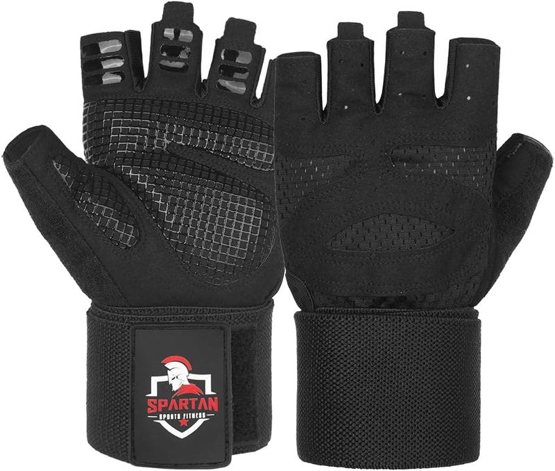 Spartan Gym Gloves - Weight Lifting Gloves with Wrist Support | Breathable Non-Slip Grip for Men & Women