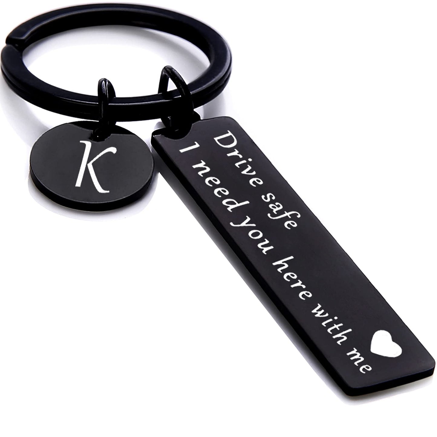 Chasing DreamsMRL drive safe keychain for him her - key chains for men i need you here with me i love you gifts for boyfriend husband handsome birthday anniversary christmas(Black K)