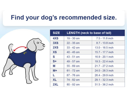 MPS Medical Pet Shirt Dog, Surgery Recovery Suit, Blue, Medium