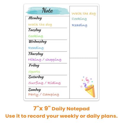 Dry Erase Magnetic Calendar for Refrigerator - 15"x 11.5" Monthly Calendar Whiteboard + 9" x 7" Weekly Planning Board, Fridge Calendar Magnet