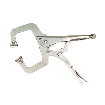 HFS (R) 11-Inch Swivel Pad Locking C-Clamp Locking Pliers (10 pcs) - Heavy-Duty Heat-Treated Steel with Nickel Plating