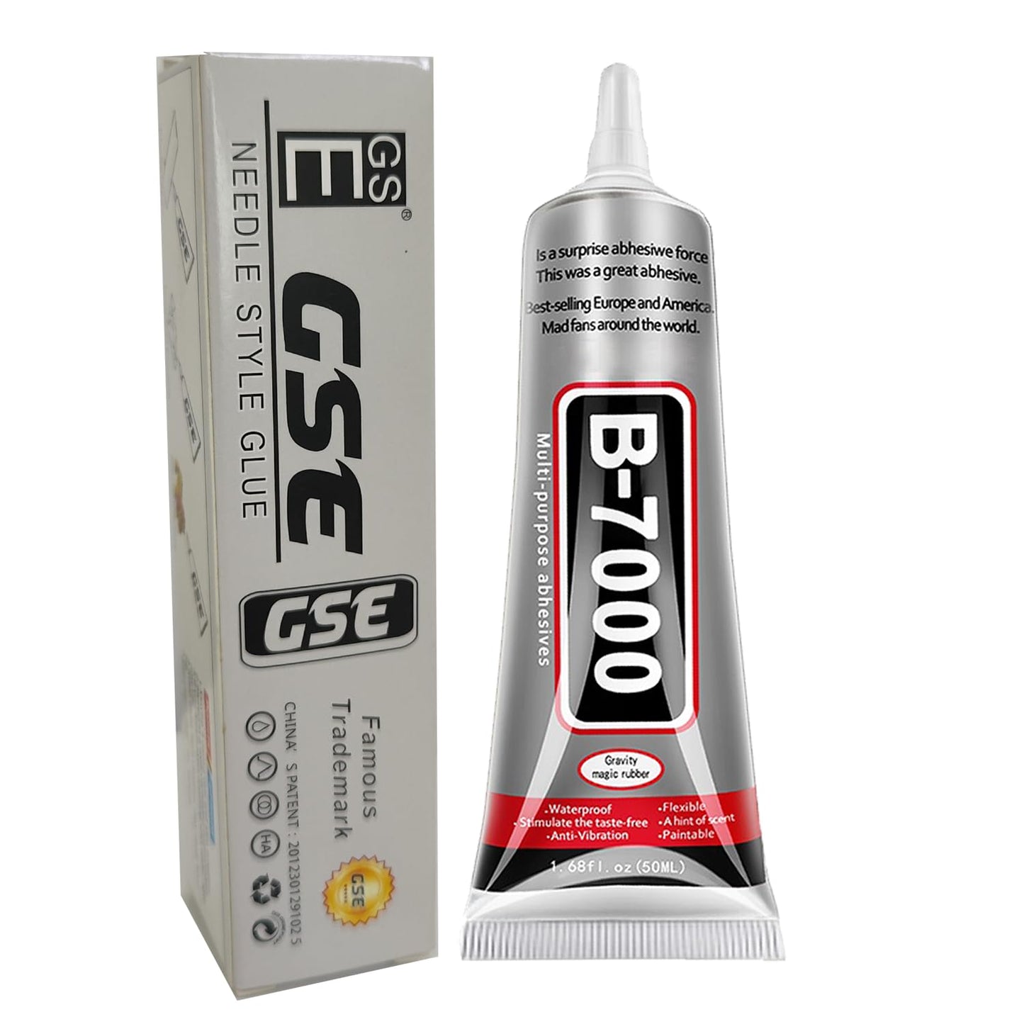 B7000 Jewelry Glue for Making, FITTDYHE 1PCS 50ML/1.69 fl oz Clear Adhesive for Rhinestone, Fabric, Multipurpose Super B-7000 for Phone Repair, Nail Art, Wood, Glass, Charms
