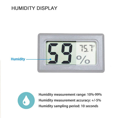 4-Pack Mini Digital Temperature Humidity Meters Gauge Indoor Thermometer Hygrometer LCD Display Fahrenheit (℉) for Reptile Tank,Jars,Guitar Case,Greenhouse, Garden, Cellar, Fridge, Closet