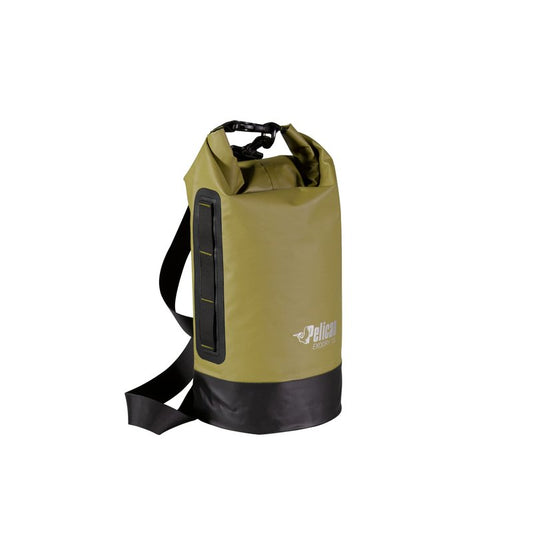 Pelican ExoDry 20L Medium Drybag - Waterproof - Shoulder Straps - Thick & Lightweight - Roll Top Dry Compression - Keeps Gear Dry for Kayaking, Rafting, Hiking and Fishing - Black