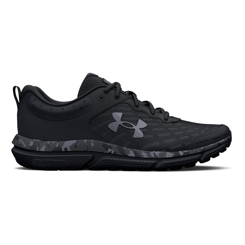 Under Armour Men's Charged Assert 10 Shoes, (001) Black/Black/Pitch Gray, 10