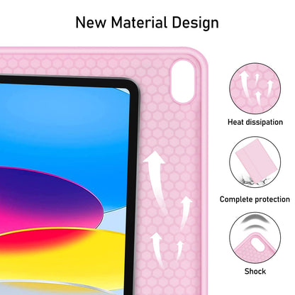 Case with Keyboard for iPad 11th Generation A16 11 inch 2025, UK layout Keyboard Case for ipad 10th Gen 2022, Slim Case with Detachable Bluetooth Keyboard and Pencil Holde for iPad 11/10 Gen, Pink
