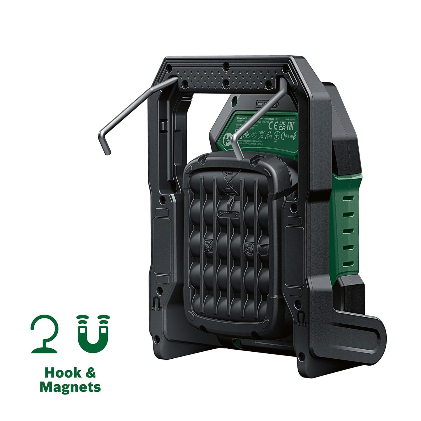 Bosch Cordless LED Worklight/Construction Site Lamp/Portable Floodlight UniversalWorkLight 18V-2100 (Max. 2100 Lumen, 3 Brightness Setting, 10-Step Foldable Head; Without Battery)