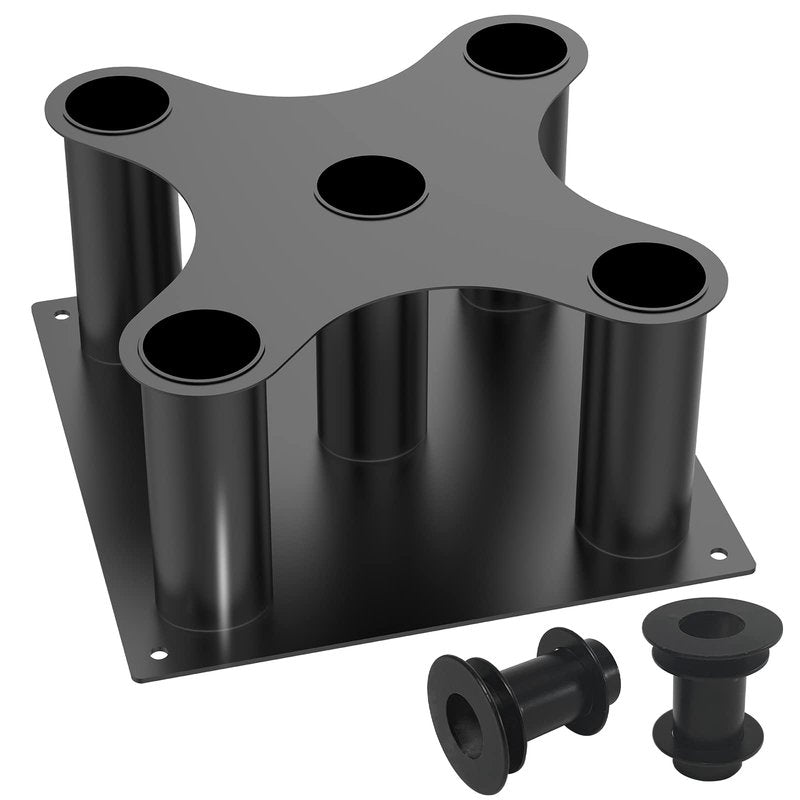 Barbell Holder Floor Stand Barbell Storage Rack Fit for 1" and 2" Olympic Bars, Hex Bars Trap Bars Curl Bars Triceps Bars,Holds 5 Bars