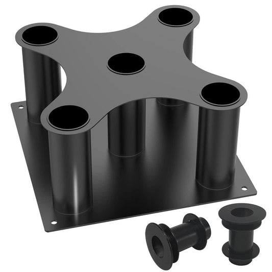 Barbell Holder Floor Stand Barbell Storage Rack Fit for 1" and 2" Olympic Bars, Hex Bars Trap Bars Curl Bars Triceps Bars,Holds 5 Bars