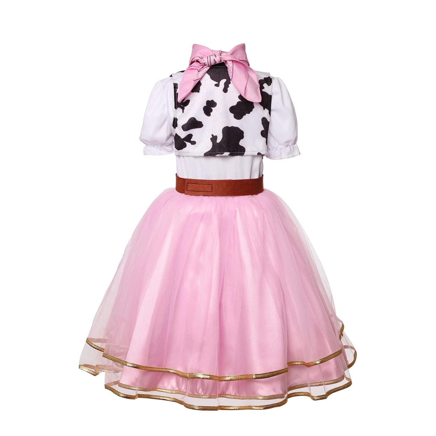 Soyoekbt Cowgirl Costume for Girls Halloween Party Dress Up with Cowboy Hat Pink 7-8 Years