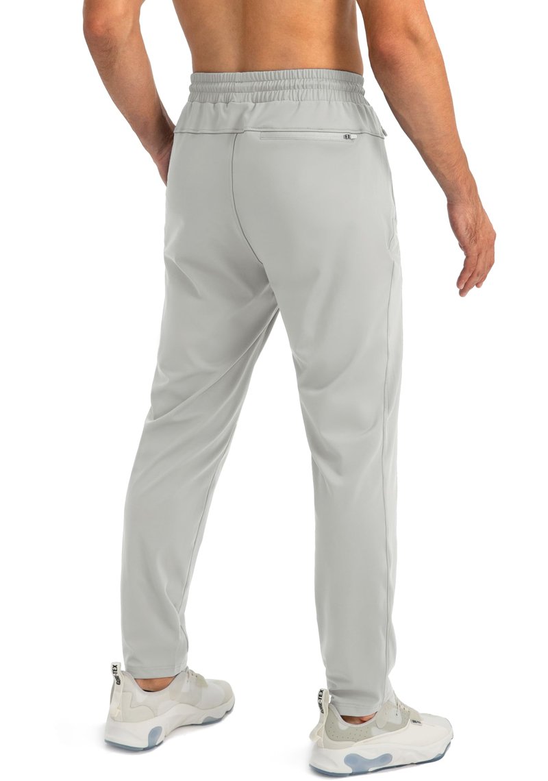 G Gradual Men's Sweatpants with Zipper Pockets Tapered Joggers for Men Athletic Pants for Workout, Jogging, Running (Bright Grey, XX-Large)