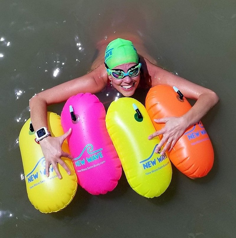 Swim Bubble and Cap Bundle - New Wave Orange Swim Accessories for Kids