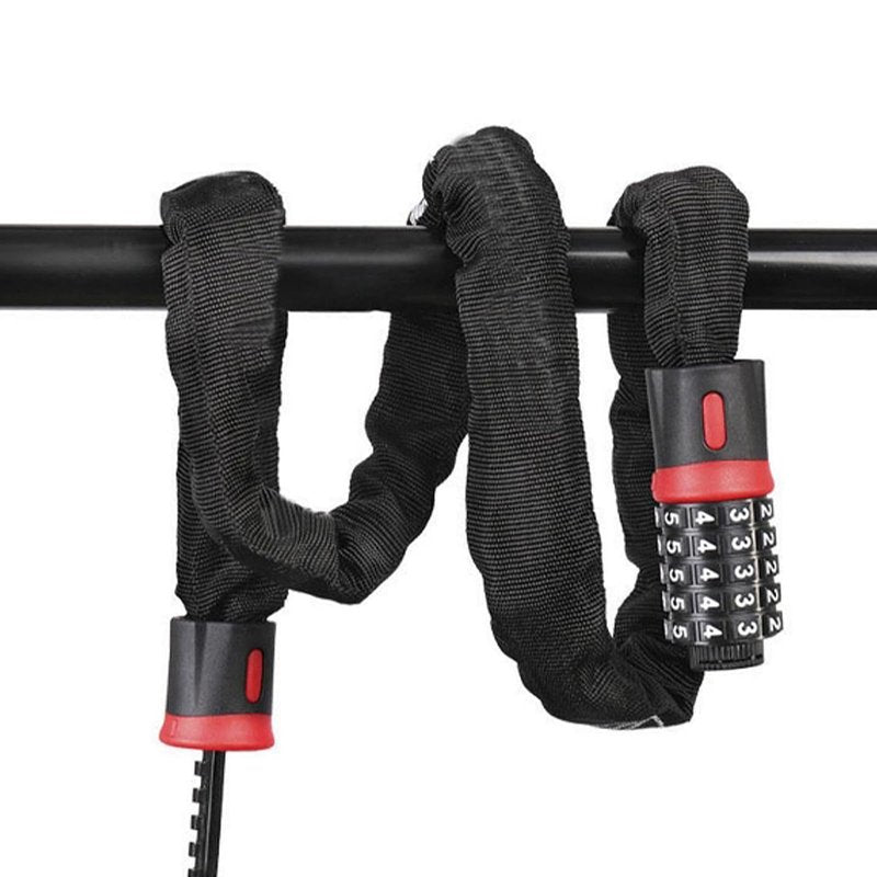 CFIKTE Bike Lock: 5 Digit Combination High Security Anti Theft Bike Chain Lock,Heavy Duty Resettable Keyless Bicycle Lock for Bike, Motorcycle, Scooter, Door & Gate (Chain Length: 60cm (23.62 inch))