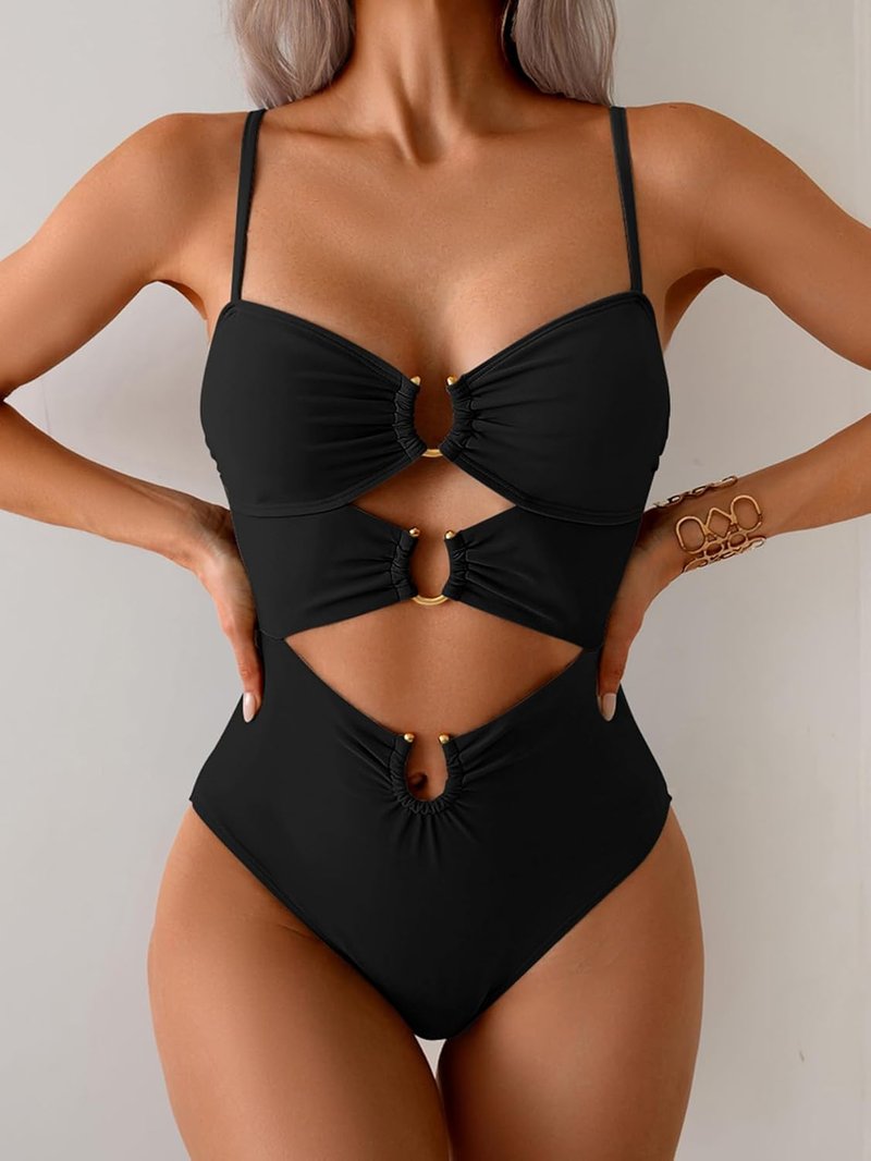 Eomenie Women's Cutout One-Piece Swimsuit - Sexy Monokini Bathing Suit for Beach Vacation