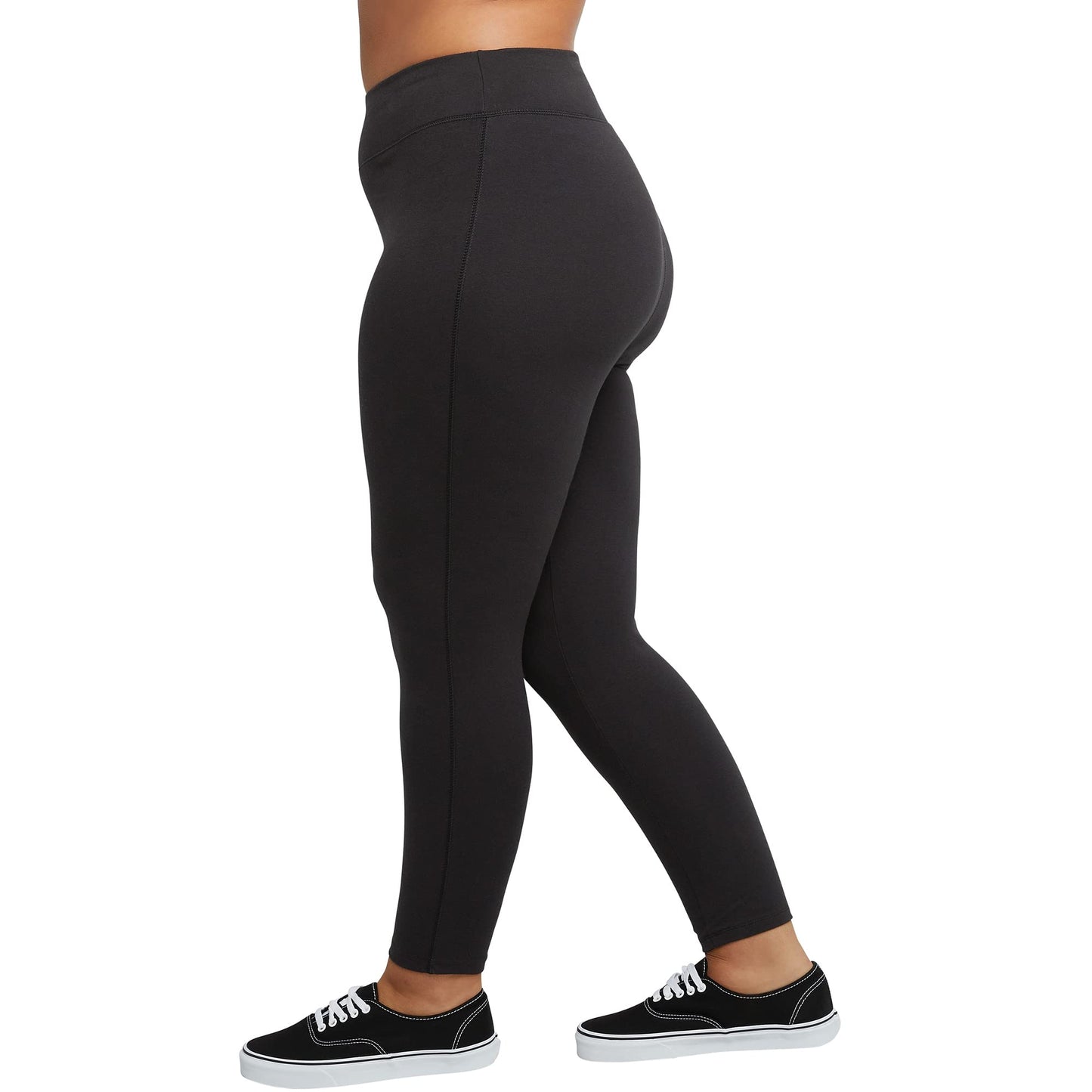 JUST MY SIZE womens Long Legging Pants, Black, 3X US