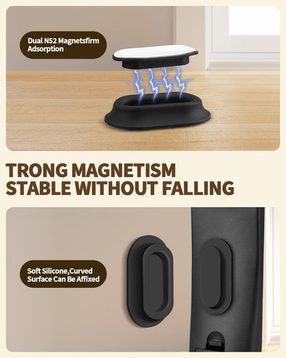 AMAZYC-US 6 Pack Magnetic Remote Control Holder – Upgraded Silicone Magnetic Wall Mount for TV, Fan & Air Conditioner Remotes – Self-Adhesive, No-Drill Remote Control Holder Wall Mount