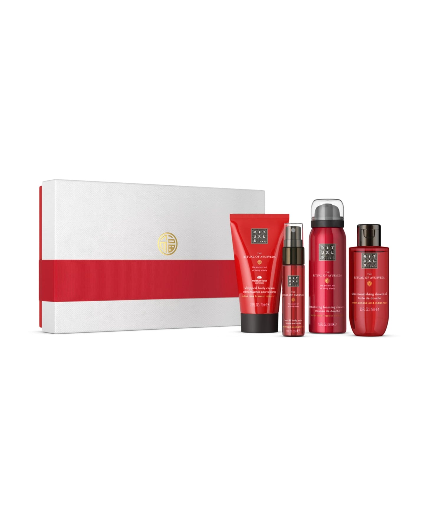 RITUALS Gift Set The Ritual of Ayurveda Small - Home and Skincare Products Enriched with Indian Rose and Sweet Almond Oil - Bath Gift Box with Balancing and Soothing Properties