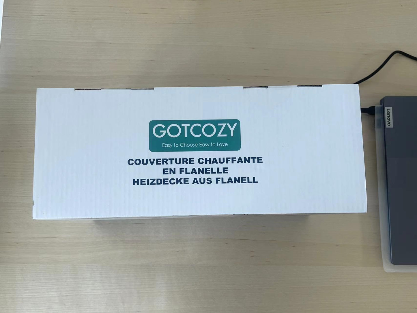 GOTCOZY Electric Blanket 130 x 180 cm Soft Silky Plush Heat Blanket Electric Blanket 6 Heat Settings and 10 Hours Auto-Off Timer Overheating Protection CE Certified Cuddly Blanket for Bed and Office