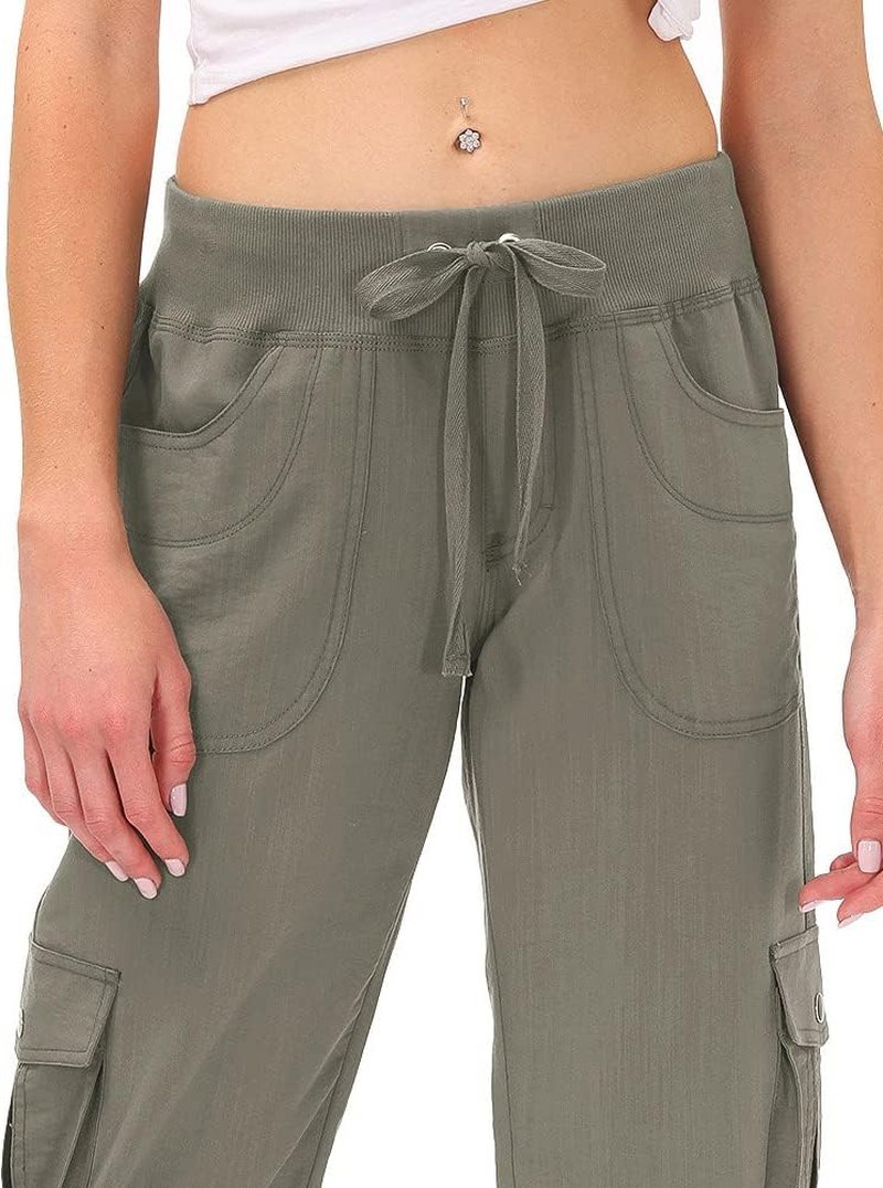 Womens Capris with Pockets - Lightweight Casual Cargo Pants for Hiking | Loose Fit, Dressy Style