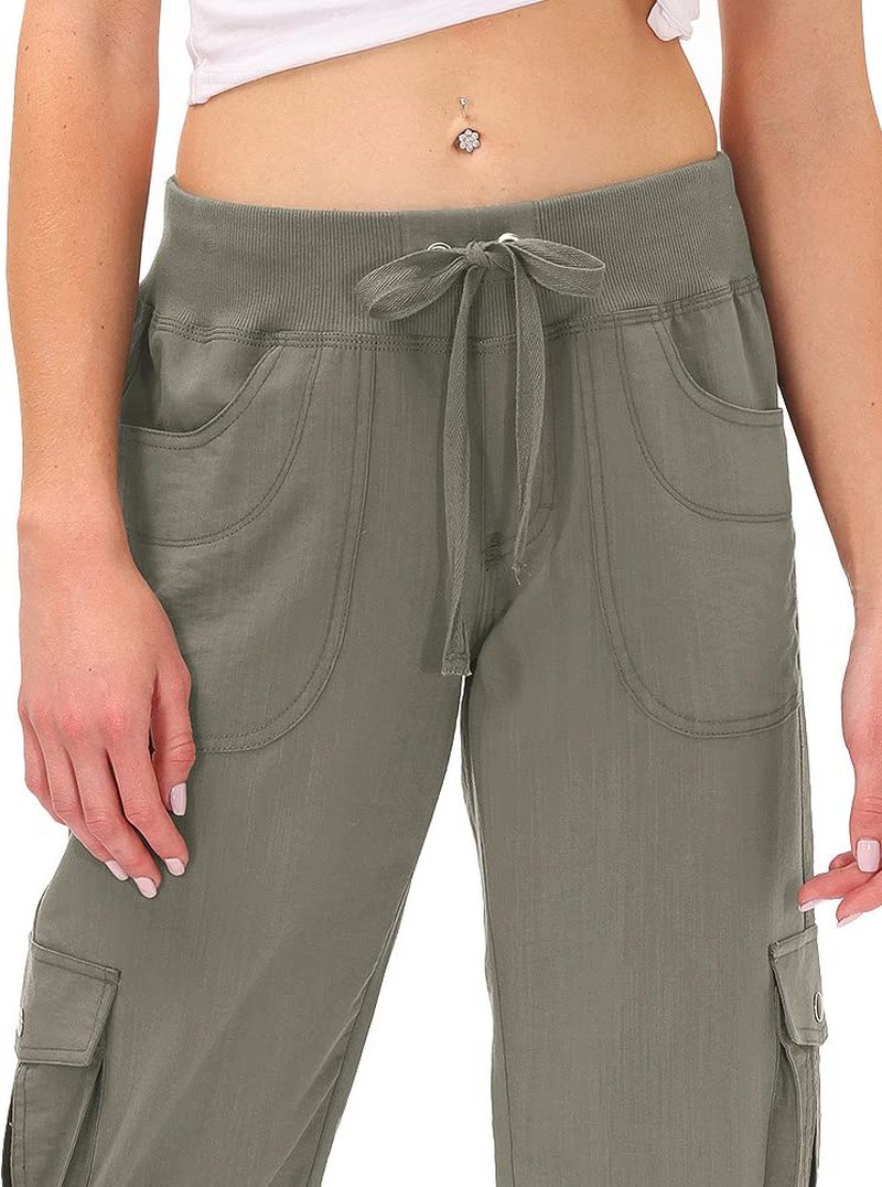 MoFiz Hiking Cargo Shorts for Women Outdoor Quick Dry Athletic Shorts for Boating Camping with Pockets Grey