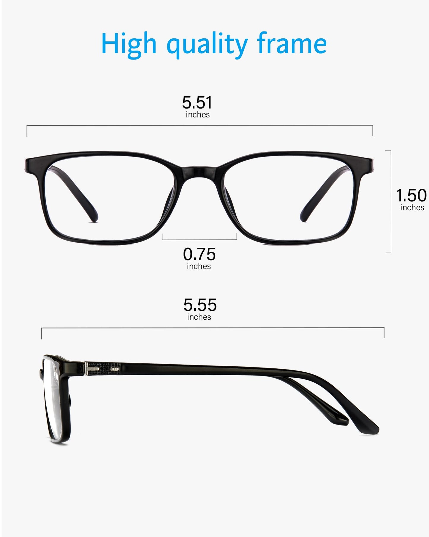 ANRRI Blue Light Blocking Glasses Anti Eyestrain UV Filter Computer Game Eyeglasses Lightweight Frame