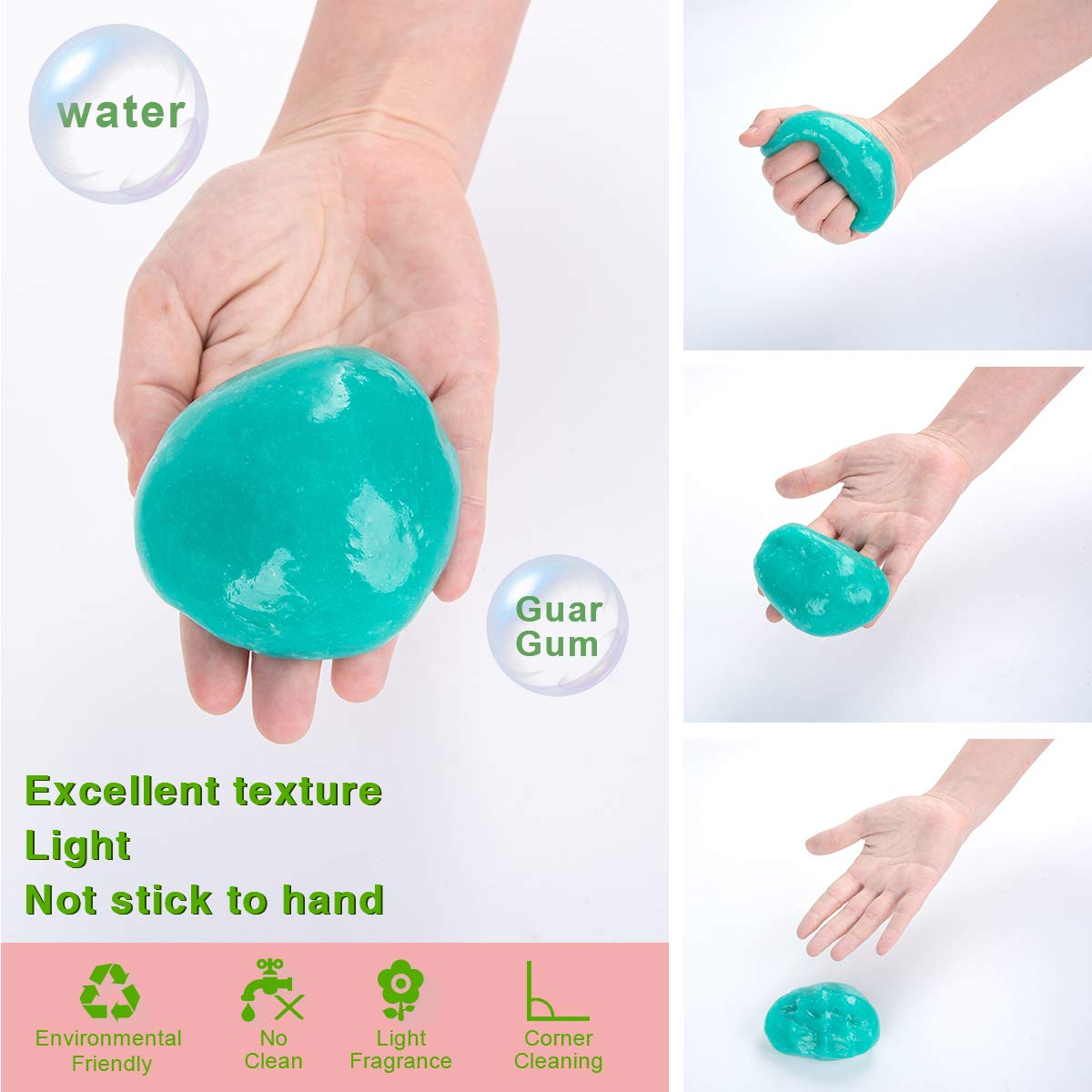 ASFSKY Car Cleaning Gel for Car Detailing Car Cleaning Putty for Interior Cleaner for Car Vents Car Cleaning Gel Pack 450g（5 Pack）