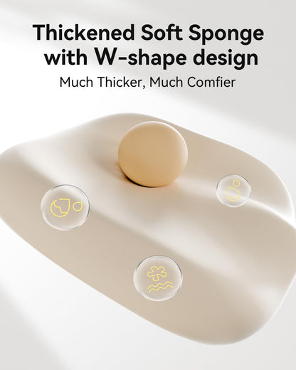 Hbada Office Desk Chair with Flip-Up Armrests and Saddle Cushion, Ergonomic Office Chair with S-Shaped Backrest, Swivel, Mesh, Grey