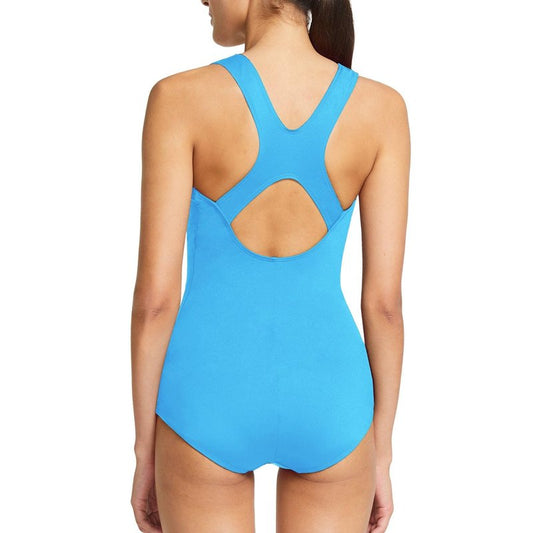 baleaf Women's Conservative Athletic Racerback One Piece Training Swimsuit Swimwear Bathing Suit Blue 38/Large