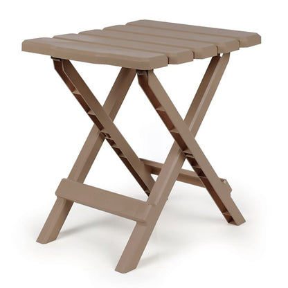 Camco 21045 Small Quick-Folding Adirondack Table, Plastic, Taupe