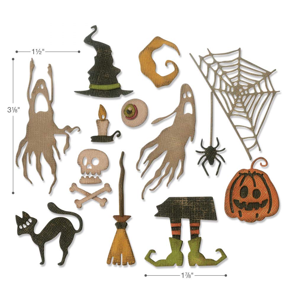 Sizzix Frightful Things Thinlits Die Set Tim Holtz, 17 Pack