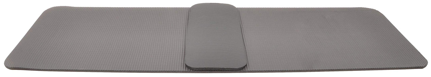 Fitvids All Purpose 1/2-Inch Extra Thick High Density Anti-Tear Exercise Yoga Mat and Knee Pad with Carrying Strap, Gray