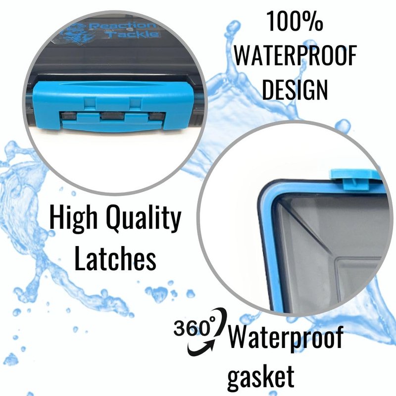 Reaction Tackle Ultimate Water-Resistant Tackle Box Trays with Removable Dividers - Organization and Storage Solution- 3-Pack Kit of 3-Clip Trays - 3700 3-pack