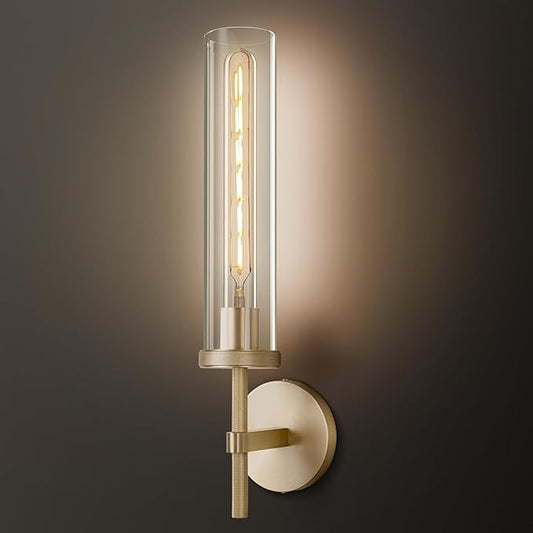 Gold Wall Sconces,19.48" Knurled Wall Sconces, Modern Light Fixtures Wall Lights for Living Room