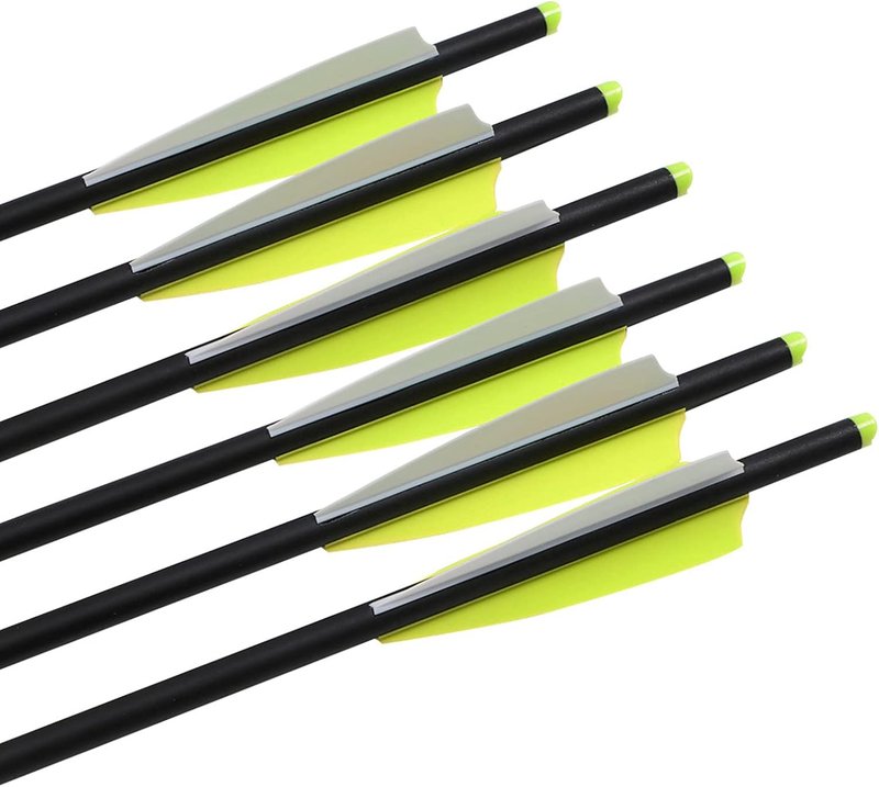 12-Pack Carbon Crossbow Bolts - 20 Inch Hunting Arrows with Removable Tips for Archery